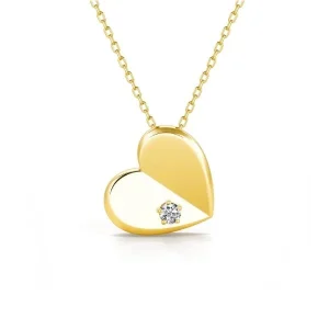 14K Gold Herz Halskette für Damen