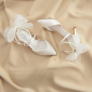 Brautschuh mit abnehmbarer Schleife – Florence | G.Westerleigh