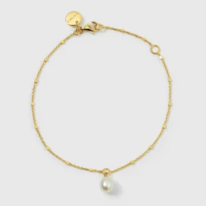Treasure Single Pearl Bracelet Gold