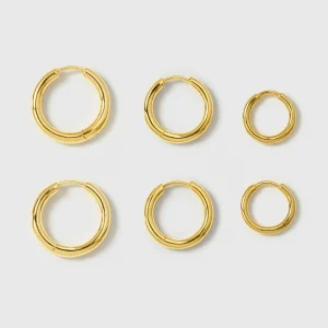 Beloved Fat Hoops Set Gold