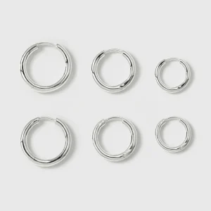 Beloved Fat Hoops Set Silver