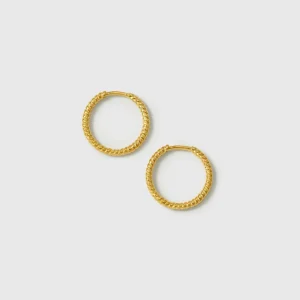 Beloved Twisted Medium Hoops Gold