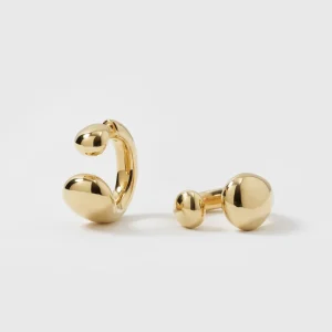 Bolded Drops Earrings Gold