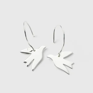Birdy Earrings Silver
