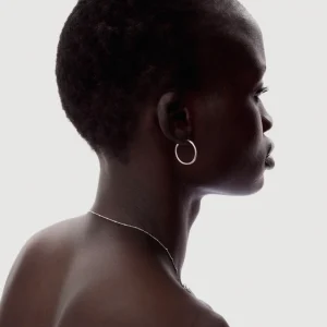 Beloved Medium Hoops Silver
