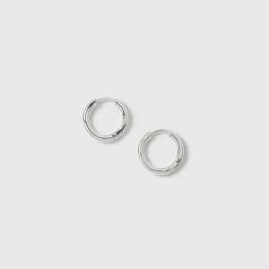 Beloved Fat Small Hoops Silver