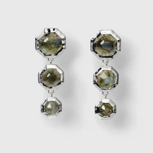 Octagon Earrings Silver