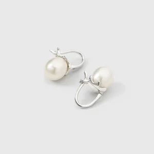 Florentina Pearl Earrings Silver