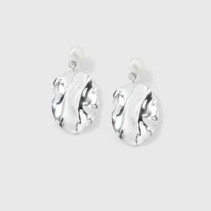 Moulded Short Earrings Silver