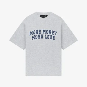 MORE MONEY STUDS TEE GREY MELANGE