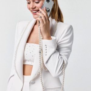 Handykette mit Perlen und Strass