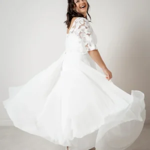 Langer Braut Rock aus Chiffon – Isla noni Curvy