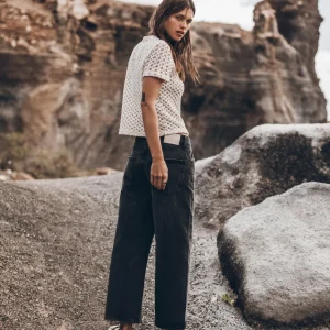 The Black Cropped Baggy Jeans
