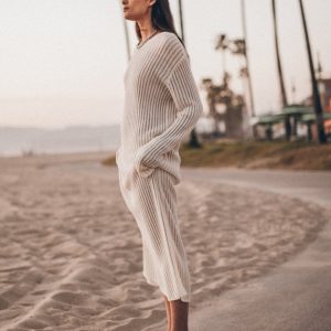 The White Open Longsleeve Dress