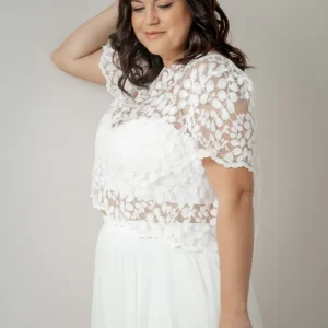 Plus Size Braut Top aus Blätterspitze – Aza noni Curvy