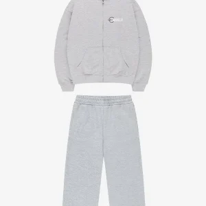 PROFIT ZIP HOODIE + OPEN LEG JOGGER GREY MELANGE