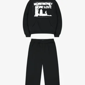 WET DREAM HOODIE BLACK + OPEN LEG JOGGER BLACK